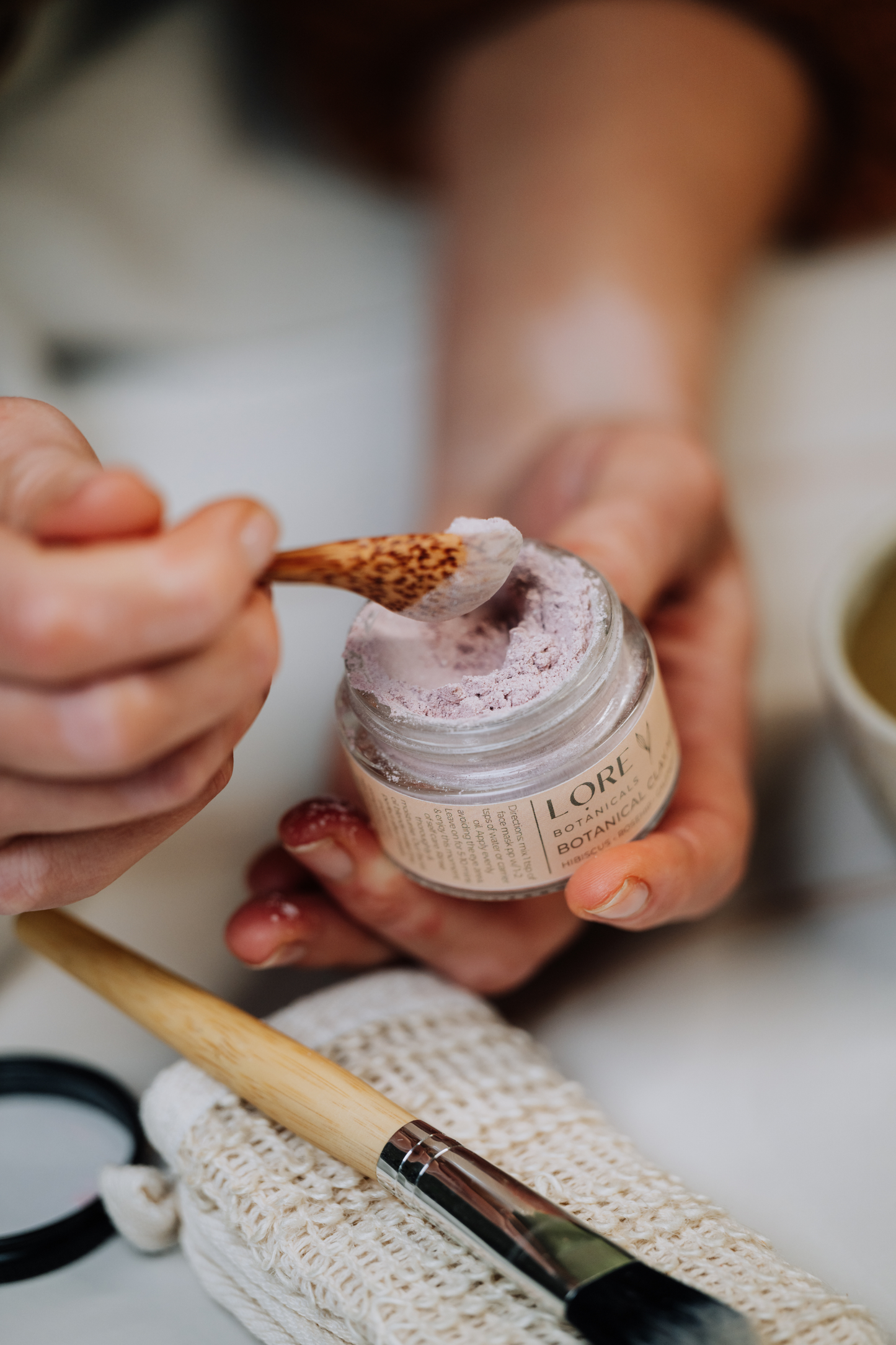 Botanical clay mask gift box - with ceramic bowl & mini coconut spoon