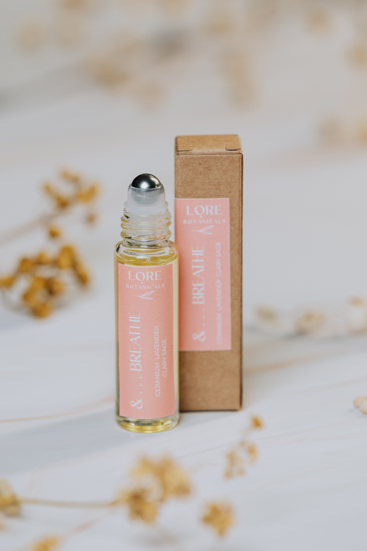 &. . . Breathe  • Geranium • Lavender • Clary-Sage - calm overwhelm & busy minds.