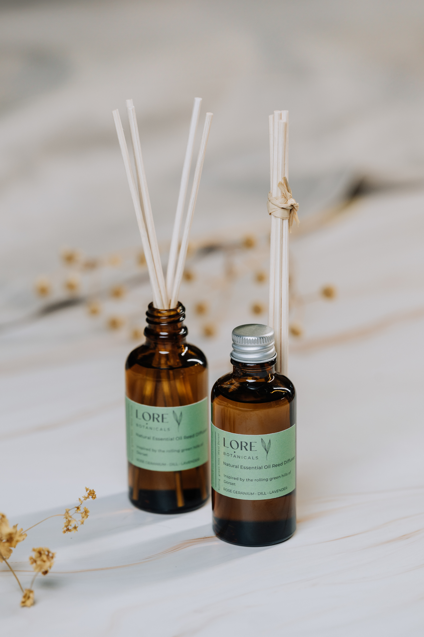 Dorset - Rolling Green Hills Natural Reed Diffusers 50ml - Floral - Herbaceous - Fresh