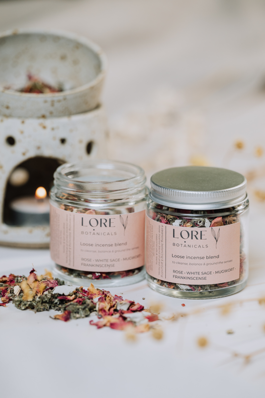 Dry incense blend - Rose / White Sage / Mugwort / Frankincense