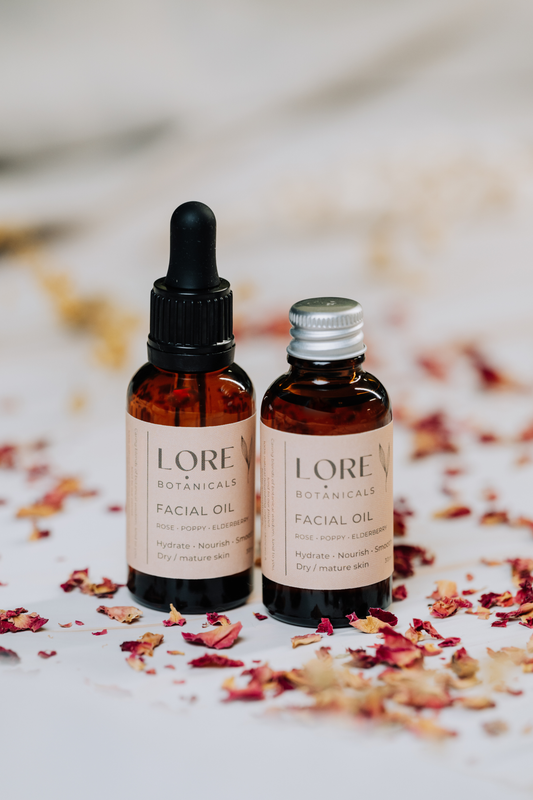 Rose Poppy Elderberry Facial Oil - dry / mature skin types