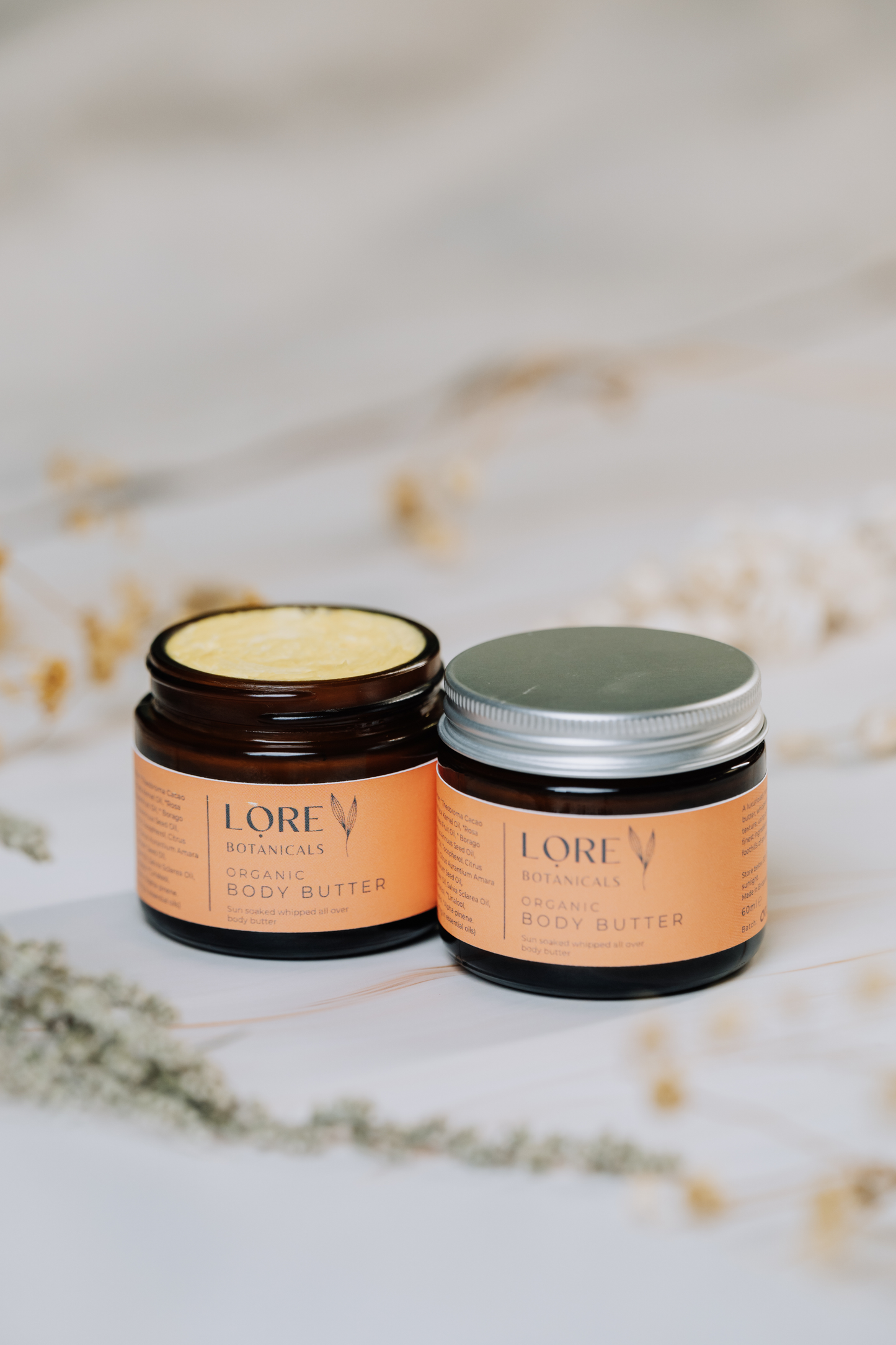 Organic body butter -  Clary Sage, Lavender, Petitgrain & Bergamot - Uplifting  / Herbaceous