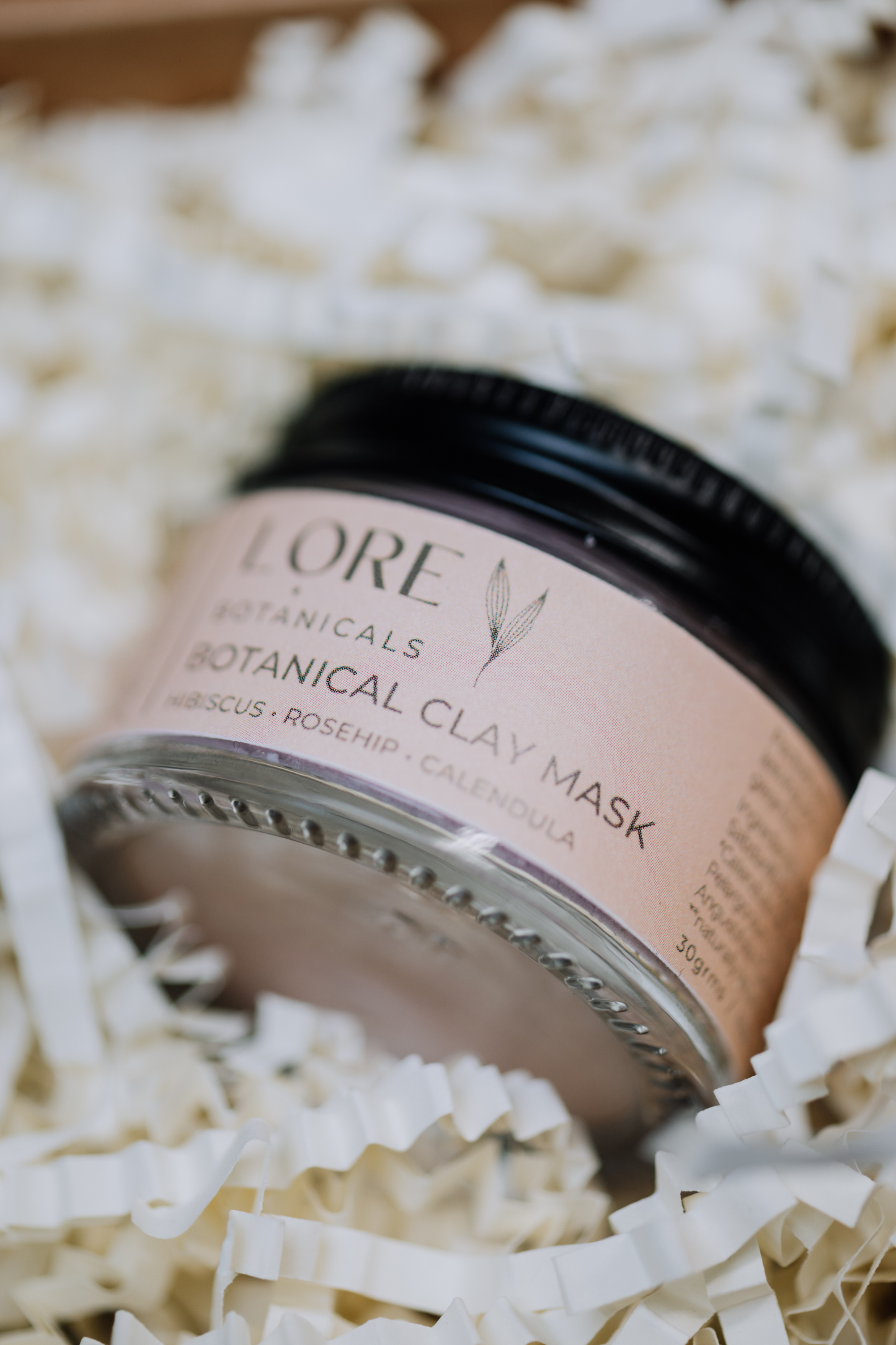 Botanical clay mask gift box - with ceramic bowl & mini coconut spoon