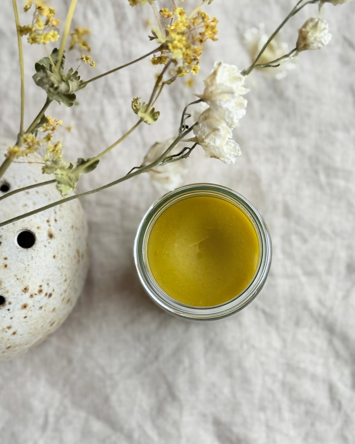 Soothe & Restore is a herbal infused balm for the relief of dry itchy skin conditions such as eczema and psoriasis.

This balm is packed with herbs renowned for their ability to aid skin health, reduce inflammation and relieve dry sore skin. 
